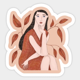 Autumn Girl Sticker